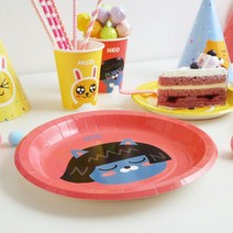 제이벌룬 카카오 프렌즈, 파티접시 23cm 6입 카카오프렌즈, 1팩
