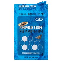로얄 프로폴리스캔디 목캔디 상쾌한 캔디 페퍼민트맛 10정 (주)씨티약품, 5개