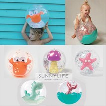 호주 sunnylife 비치볼 써니라이프 어린이 여름 물놀이 용품 투명공 해변 수영장 감성소품, 03 2023 꽃게