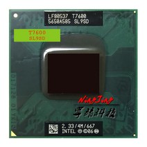 인텔 코어 2 듀오 T7600 SL9SD 2.3 GHz 듀얼 스레드 CPU 프로세서 4M 34W 소켓 M / mPGA478MT, 한개옵션0