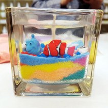 [캔들레이디] 젤캔들 - 컬러모래 200g, 보라, 1p