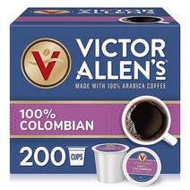 Victor Allen 커피 모닝 블렌드 라이트 로스트 200개 큐리그 K컵 브루어용 1인용 커피 포드, Colombian_120 Count (Pack of 1