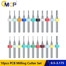 pcb 금속 절단 가공Cspe 10pcs 옥수수 엔드 밀 0.5-3.175mm 카바이드 PCB 밀링 커터 생크 CNC 조각 기계, 20 10pcs 2.5mm
