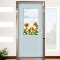 꾸밈 ch809-창문그림(해바라기2)현관문시트지 시트지, C타입-모던