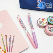 디즈니 캐릭터 3색볼펜 여학생 초등학생 이쁜 필기구, 썸썸마리