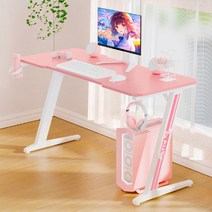 아우스 위너렉스 Z시리즈 카본 LED 게이밍책상 D시리즈 게이밍의자, 기본형(핑크) 140cm
