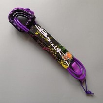 서핑보드 7피트 7mm 블루 풋 가죽 끈 서핑 보드 로프 TPU, 01 6 ft purple