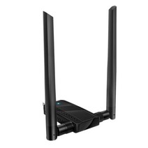 무선 USB WiFi 어댑터 네트워크 300Mbps 프로그래밍 가능한 이중 안테나 Wpa Wpa2 전체 홈 인터넷 부스터용 외부 2.4G, 7.20x3.94x5.47인치, 검은 색, ABS