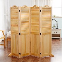 원목 갤러리 패널 파티션 4단 완제품, 색상:화이트