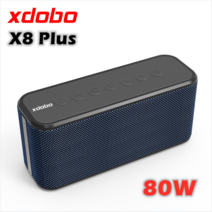 XDOBO X8 PLUS 80W 휴대용 전화 블루투스 스피커 TWS 서브 우퍼 및 배터리 용량 10400MAH 4 코어 보조베터리 기능, X8 Plus Blue