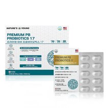 네이쳐스영 프리미엄 포스트바이오틱스 17 500mg x 60갭슐 2개 (4개월분) 유산균증식 유해균억제 배변활동원활 면역기능 식약처 인정 건강기능식품, 60캡슐 x 2개 1BOX