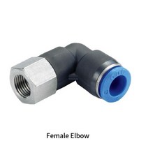 국산 제조 에어호스 연결 다용도 원터치 피팅 L자 꺾임 암나사 PLF type, 1001
