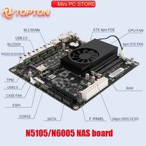 Topton NAS 마더 보드 N6005/N5105 4x 인텔 i226-V 2.5G Nics 듀얼 M.2 NVMe Six SATA3.0 2 * DDR4 HDMI2.0 미니 ITX, 8GB DDR4 128GB NVMe_Intel Pent