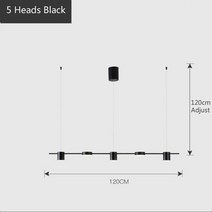 루이스폴센 ph5 버섯조명 취짐등 현대 led 빈티지 펜던트 조명 장식 램프 천장 매달려 주방 액세서리 식당 거실 침실 천장 샹들리에, 블랙 5 헤드, 차가운 흰색, 교류 220v