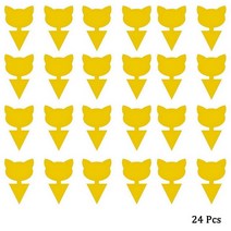 노란색 강한 파리 끈적 트랩 버그 비행 잡기 진딧물 해충 킬러 야외 과일 곰팡이 곤충 더블, [14] 24개 세트