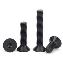 타이어나사 볼트 캡 호환M1.6 M2 M2.5 M3 M4 M5 M6 M8 M10 육각 홀 붙이 평평한 머리 나사 탄소강 볼트 기, 04 M3 (50pcs)_07 12mm