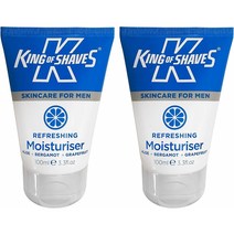 King of Shaves 킹 오브 쉐이브 쉐이빙 젤 100ml 2팩 리프레싱 모이스쳐 Refreshing Moisturiser - TWIN PACK, 1set