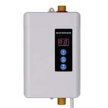 이국주온수기 미니 전기 온수기 200ml 50리터 심야 돼지꼬리 열선 히터 110220 인스턴트 수도꼭지 지능형 터치 난방 빠른 3 초 뜨거운 샤워 온도 디스플레이 4000, 하얀, 나는 플러그, 220v