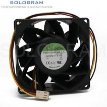 sunon pmd1208pmb1-a dc 12v 9.1w 3pin 808038mm 8038 서버 냉각 팬용 1pc 브랜드, 없음