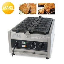 붕어빵 모양의 와플 콘 메이커 220V 110V 붙지 않는 물고기 모양 기계 철판 케이크, 220V EU Plug