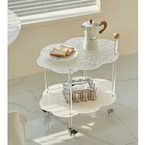 인테리어 테이블 이동식 트레이 아크릴 유리 선반, C
