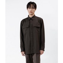 INSILENCE 20FW 히든 버튼 포켓 셔츠 DARK BROWN HIDDEN BUTTON POCKET SHIRT