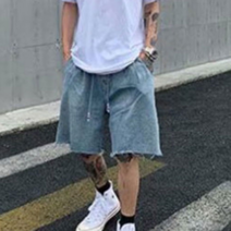 오너클랜 남자 헐리밴딩 청반바지 데님 팬츠 힙한 여름 와이드