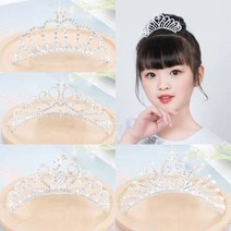 영국왕관 영국 다음 도로 어린이 왕관 티아라 공주 소녀 보석 헤어 밴드 액세서리 머리띠 머리핀, [24] 24-E565