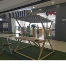 원목 가판대 플리마켓 매대 좌판대 이동식 진열대, 상세이페이지 참고, 타포린 색상 옵션