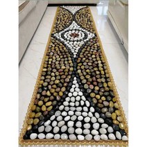 50대아빠생일선물 천연 자갈 발바닥 지압판 지압 매트, 꽃 모양 40x200 cm