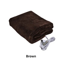 Electric Blanket Heating Shawl Portable Travel USB Timer Thermostat Heated Blanket Winter Warmer 10, 01 Brown