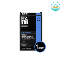 알티지 RTG 오메가3 고순도 알래스카 EPA DHA 건조한눈 혈행건강 기억력 장용성 작은 사이즈 캡슐 PTP, 60캡슐