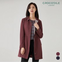 [크로커다일레이디] 체크 배색 스트링 트렌치코트_CL0FCT104