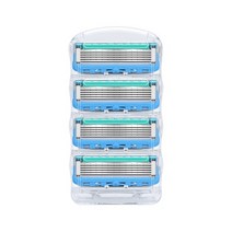 큐지오 질레트 면도날 호환 리필, 4개입, 3개