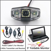 차량 블랙박스 채널 1 2 후방 카메라12 LED 라이트 카 후방 카메라 혼다 어코드 2001 2002 2003 2004 2005, 11 C Wireless 5 inch F