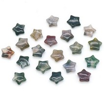 5/10PC 스타 천연석 장식 로즈 쿼츠 마노 타이거 스톤 치유 크리스탈 공예 보석 사무실 홈, 10PC, India Agate