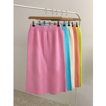 허니제이 / 레슬비 컬러풀 뒷트임 니트 스커트(5color)