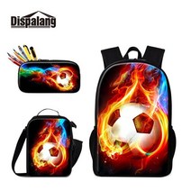 보냉백 마끼다 쿨러 배달가방 아이스박스 소프트 Dispalang Footballs 학교 배낭 소년 쿨러 가방 점심 연, 10 3 PCS Set10