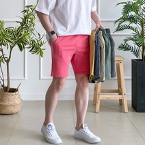 16수 피그먼트 스판 밴딩 남자 반바지