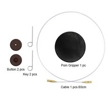 줄대바늘 두근두근대바늘레슨시리즈+바늘세트 대바늘세트 대바늘 교환 가능한 흑단 원형 바늘 스웨터 직조 도구 양모 면사 DIY 니트 액세서리, [12] Cable 80cm