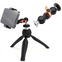 듀얼 볼 매직암 360도 회전 DSLR 액션캠 방향 캠코더 아프리카 카메라 트위치 마운트 플래시 유튜브, 누리마켓 본상품선택