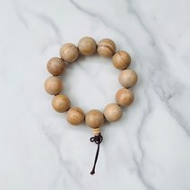 염주 나무 단주 묵주 기어봉 하얀 녹나무 단주, 단품, 단품