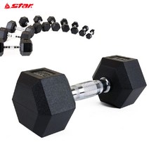 [STAR] 스타정품 육각덤벨 고무육각아령, 4kg, 1개