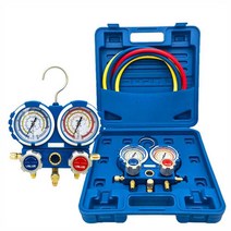 벨류 매니폴드게이지 세트 에어컨 냉매 측정기, VMG-2-R410a-B22 410밸브변환헤드