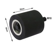 Livter-고무 접촉 휠 롤러 1 개 OD35/50/80mm 샤프트 M10 * 12mm 그라인딩 샌딩 기계 벨트 그라인더 부품 앱스트, 50mm 솔리드