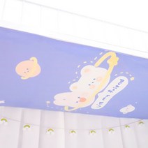 학생 기숙사 침대 하부 가리기 패브릭 해외 이층침대 커버 스티커 캐노피, O.주변의 행성- NO스탠드 + A.1.0m