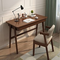 고무나무 원목책상 서랍형 800 조립식 원룸 1인 소형 테이블 작은 흰색 책상 3컬러, 다크브라운