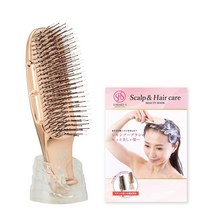 [공식 스토어 한정]S·HEART·S(에스·하트·에스) 스컬프 브러쉬 월드 모델 쇼트 핑크 골드 샴푸 브러쉬 에스·하트·에스 공식 뷰티 북 첨부, 1개