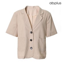 에이비플러스 ab.plus 빅버튼 포켓 포인트 카라 자켓 (LSX2MJ37A)