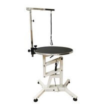 대형 애완동물 미용 테이블 반려견 고양이 높이조절, 대형 원형 유압식 그루밍 테이블 [블루]